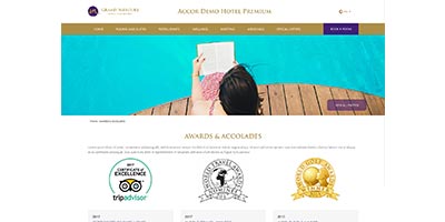 NEW award page available as a page template