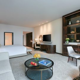 Sofitel Dubai Wafi Luxury Room Bedroom Skyline View Image WEB