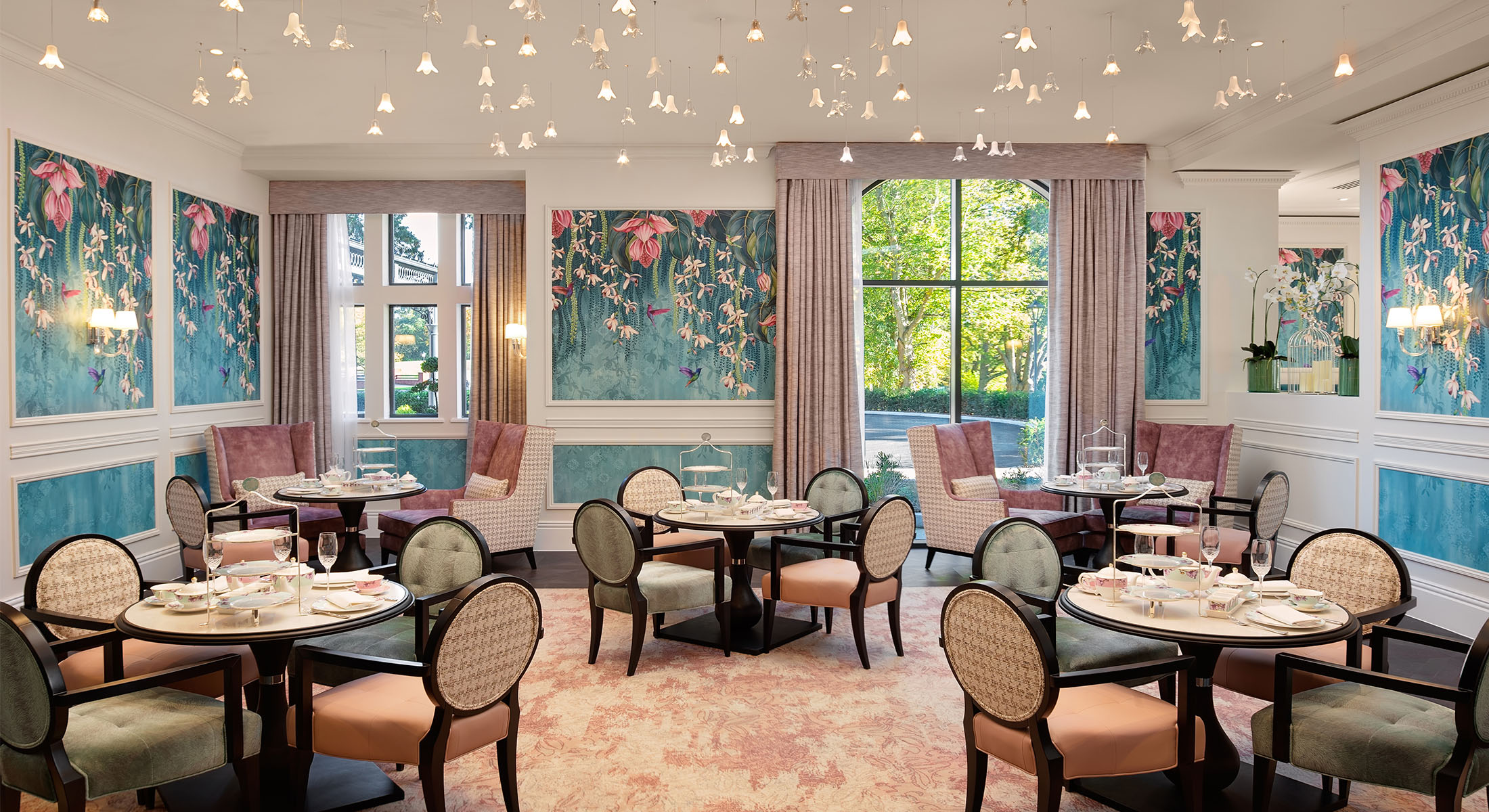 Orchid Tea Room at Fairmont Windsor Park luxury hotel near London Heathrow