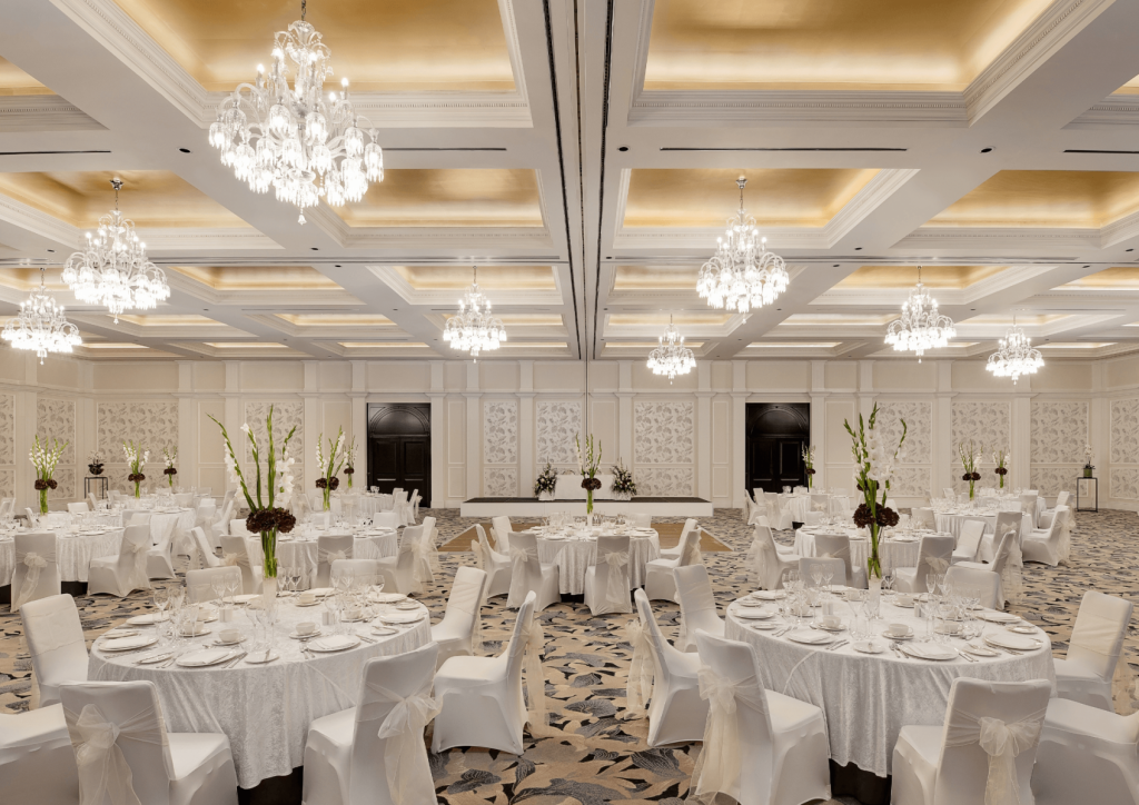 Luxury wedding and events ballroom at Fairmont Windsor Park in Windsor.