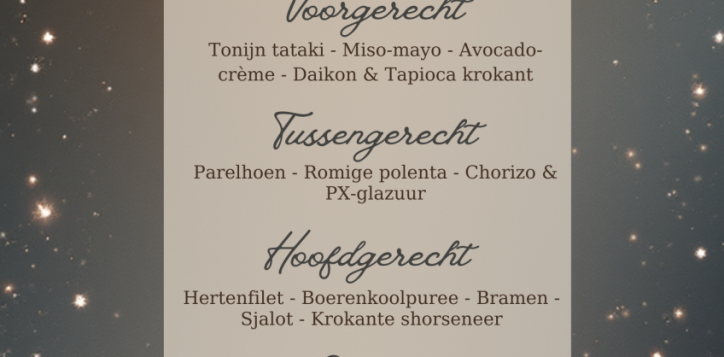 kerstmenu
